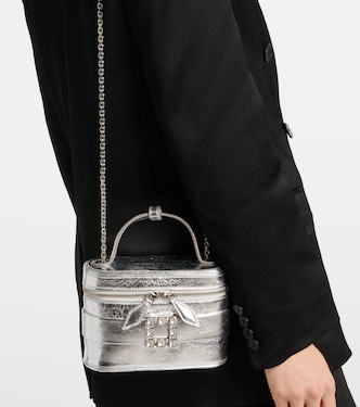 Très Vivier metallic leather vanity bag | Roger Vivier