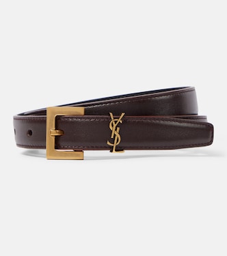 Cassandre slim leather belt | Saint Laurent
