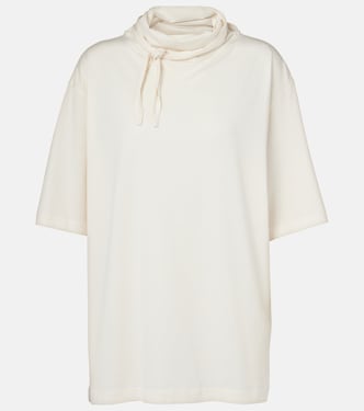 T-shirt in jersey di cotone con foulard | Lemaire