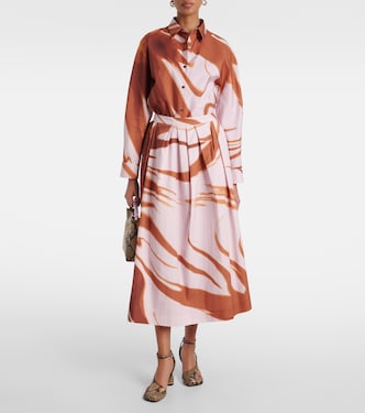 Gonna midi in cotone con stampa | Dries Van Noten