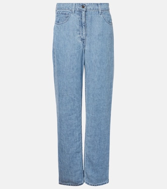 Jeans a gamba larga Tarley in lino | The Row