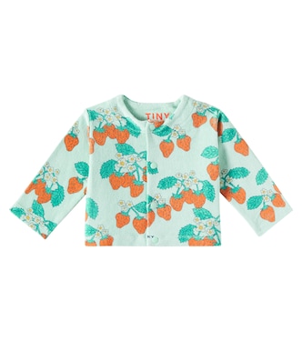 Baby Jacke Strawberries aus Baumwollfrottee | Tinycottons