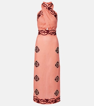 Energetic Patterns linen maxi dress | Johanna Ortiz