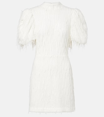 Bridal sequined puff-sleeve minidress | Rotate