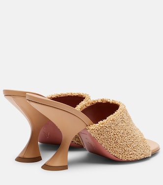 Taylor 90 raffia-effect mules | Amina Muaddi