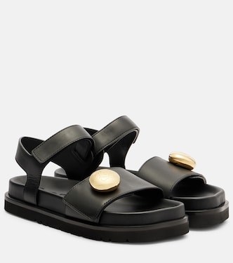 Pebble leather sandals | Loewe