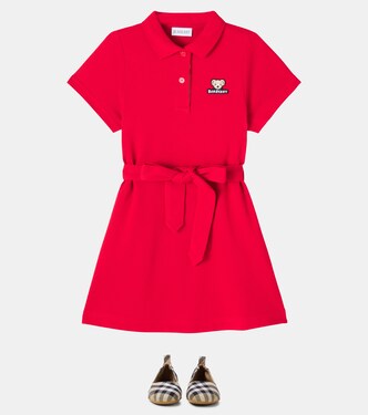 Abito polo in piqué di cotone | Burberry Kids