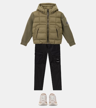 Lens ribbed-knit down jacket | C.P. Company Kids