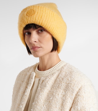 Logo mohair and wool-blend beanie | Moncler