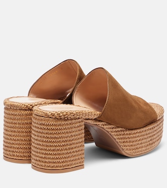 Suede platform espadrille mules | Gianvito Rossi