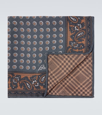 Pañuelo de sarga de seda estampado | Brioni