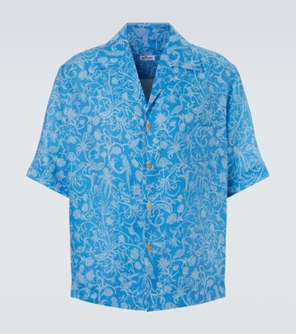 Printed linen bowling shirt | Kiton