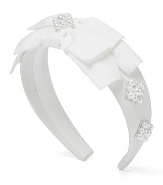 Bridal - Cerchietto in grosgrain con perle | Erdem