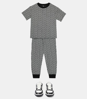 Logo cotton-blend sweatpants | Balmain Kids