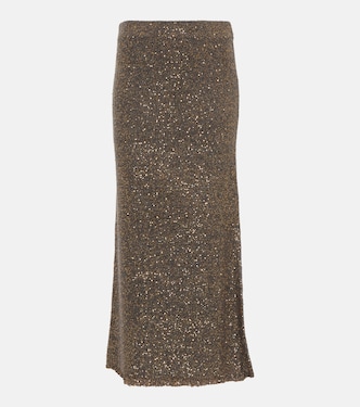 Falda midi Dione con lentejuelas | Altuzarra