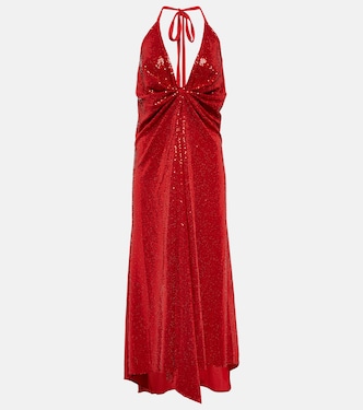 Sequined gathered midi dress | Dodo Bar Or