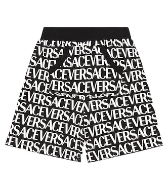 Short en coton à logo | Versace Kids