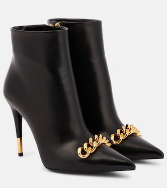 Chain leather ankle boots | Tom Ford
