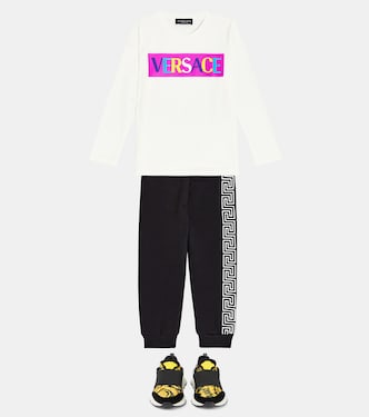 Camiseta en jersey de algodón estampada | Versace Kids