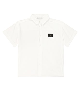 Camisa en jersey de algodón con logo | Dolce&Gabbana Kids