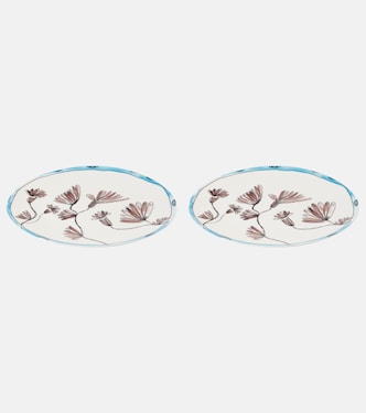 x Marni Camelia Aubergine set of 2 serving plates | Serax