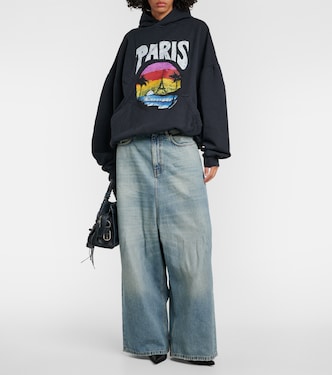 Felpa oversize in cotone con cappuccio | Balenciaga