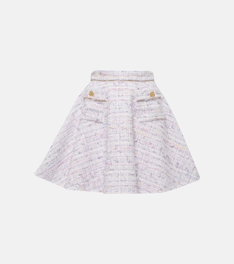 Mini-jupe en tweed de coton mélangé | Nina Ricci