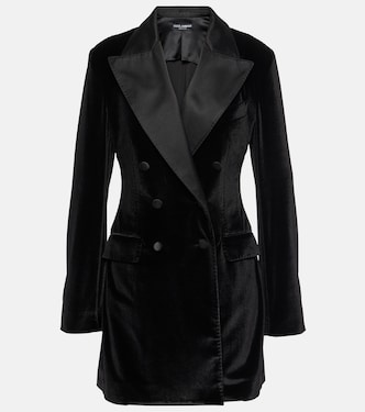Blazer doppiopetto in velluto | Dolce&Gabbana