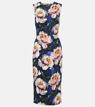 Vestido midi de cady floral | Dolce&Gabbana
