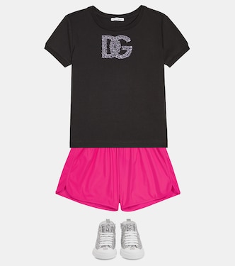 T-shirt DG en coton à ornements | Dolce&Gabbana Kids