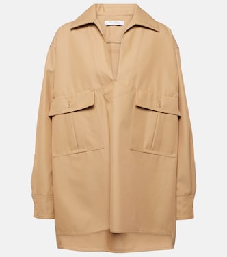 Oversized cotton gabardine top | Max Mara