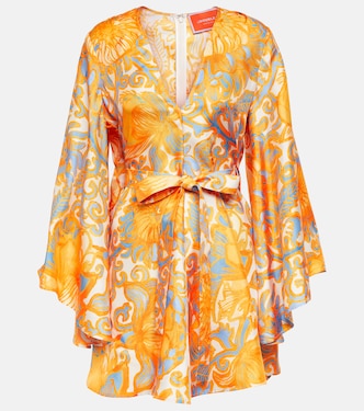 Vestido corto de seda estampado | La DoubleJ
