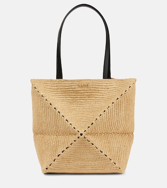 Paula's Ibiza - Borsa Puzzle Fold in rafia | Loewe