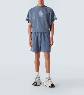 Political Campaign cotton fleece shorts | Balenciaga