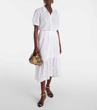 Jupe midi Amelia en coton | Velvet