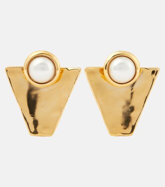 Embellished clip-on earrings | Saint Laurent