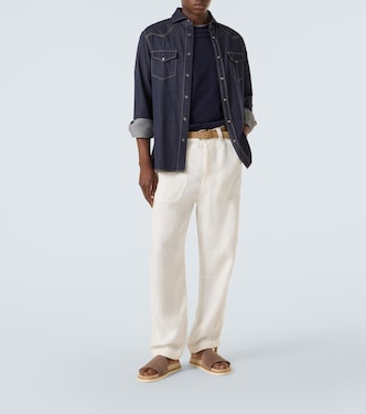 Slippers in suede | Brunello Cucinelli