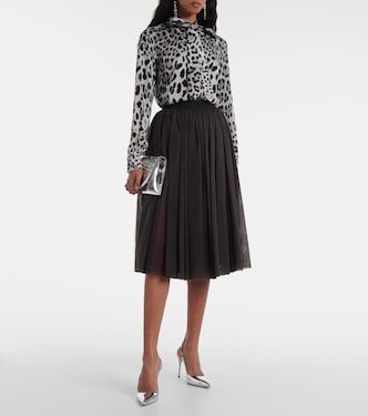 Falda midi fruncida de tul | Dolce&Gabbana