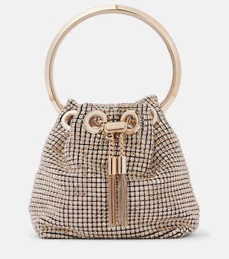 Bon Bon Mini crystal-embellished bucket bag | Jimmy Choo