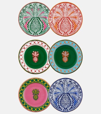 Pineapple set of 6 dessert plates | La DoubleJ