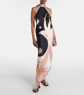 Abito lungo Stella in twill di seta | Pucci