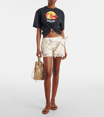 Shorts in cotone con stampa | Rabanne