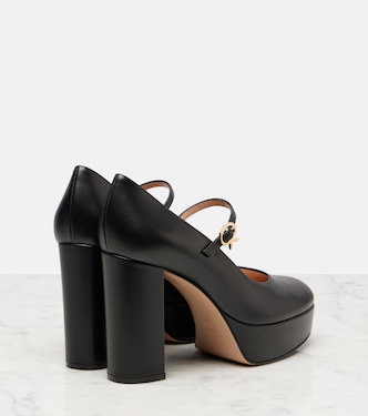 Salones Mary Jane de piel con plataforma | Gianvito Rossi