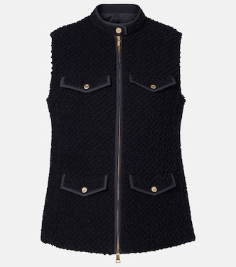 Piumino in bouclé di lana senza maniche | Moncler