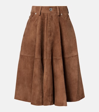 Pleated suede midi skirt | Ami Paris
