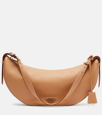 Schultertasche Demi-Lune Large aus Leder | Prada
