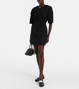 Abito corto in lana grain de poudre | Givenchy