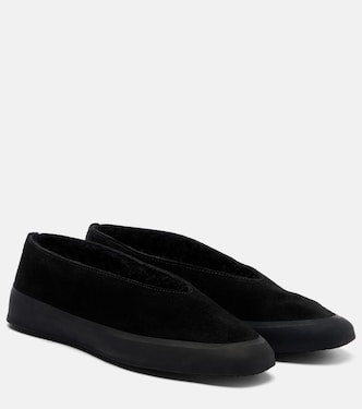 Apres Ski shearling-lined suede ballet flats | Le Monde Béryl