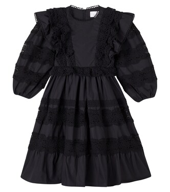Lace-trimmed cotton dress | Petite Amalie  