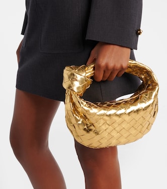 Jodie Intrecciato metallic leather tote bag | Bottega Veneta